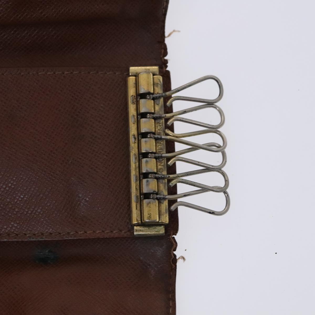 LOUIS VUITTON Monogram Epi Key Case 4Set Noir LV Auth BA641