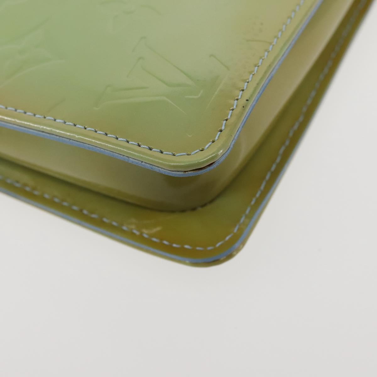 LOUIS VUITTON Monogram Vernis Lexington Pouch Baby Blue M91011 LV Auth BA6411