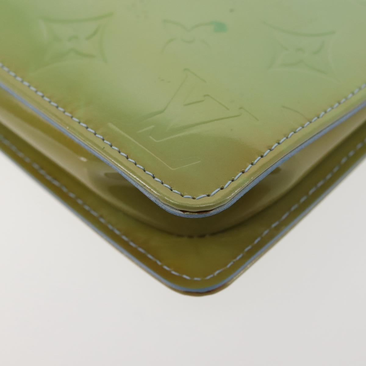 LOUIS VUITTON Monogram Vernis Lexington Pouch Baby Blue M91011 LV Auth BA6411