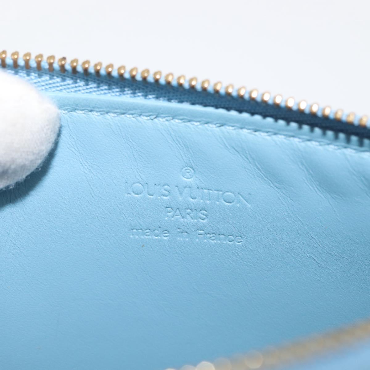 LOUIS VUITTON Monogram Vernis Lexington Pouch Baby Blue M91011 LV Auth BA6411