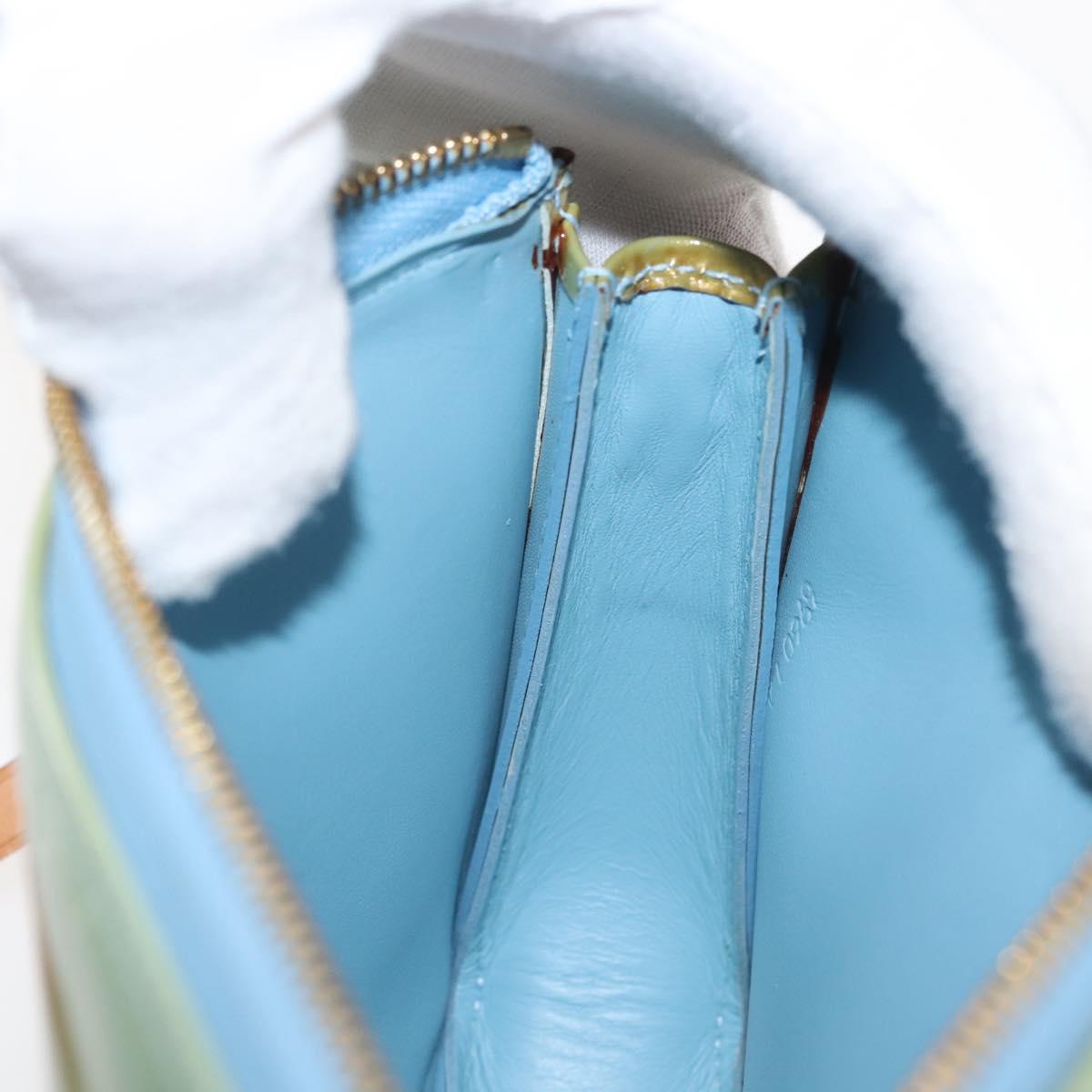 LOUIS VUITTON Monogram Vernis Lexington Pouch Baby Blue M91011 LV Auth BA6411