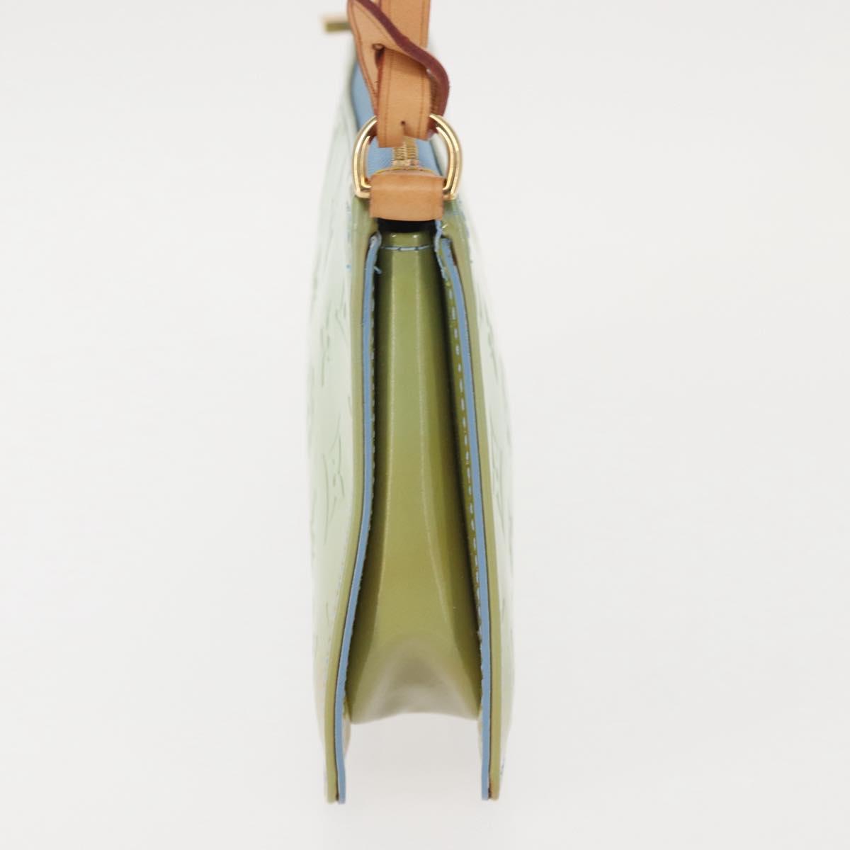 LOUIS VUITTON Monogram Vernis Lexington Pouch Baby Blue M91011 LV Auth BA6411