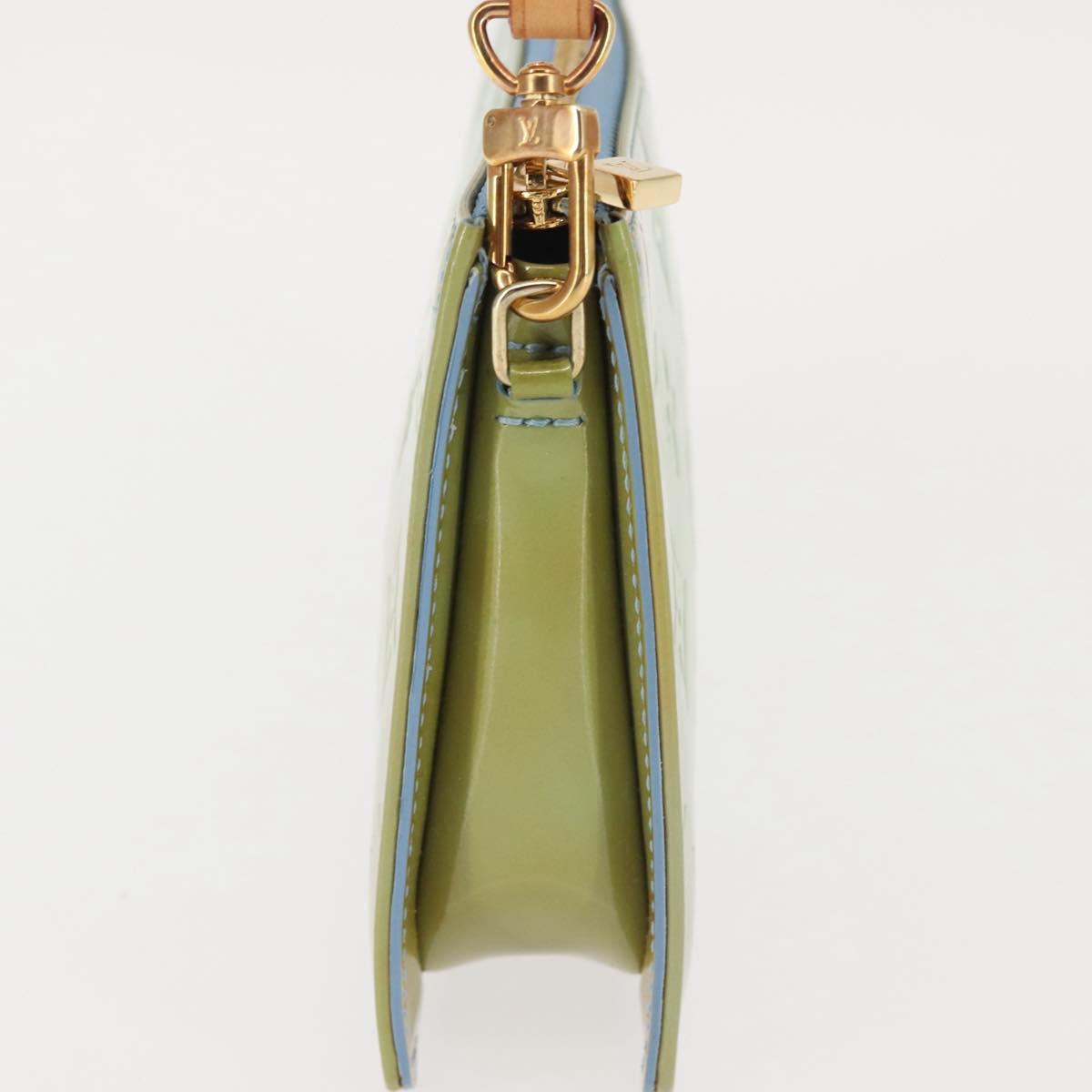 LOUIS VUITTON Monogram Vernis Lexington Pouch Baby Blue M91011 LV Auth BA6411