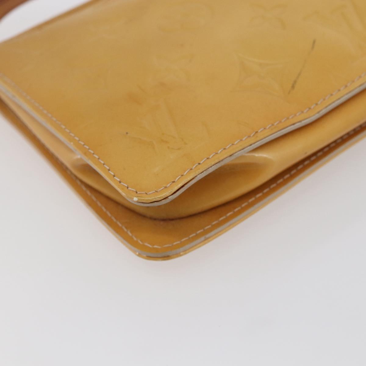 LOUIS VUITTON Monogram Vernis Lexington Pouch Beige M91010 LV Auth BA6412