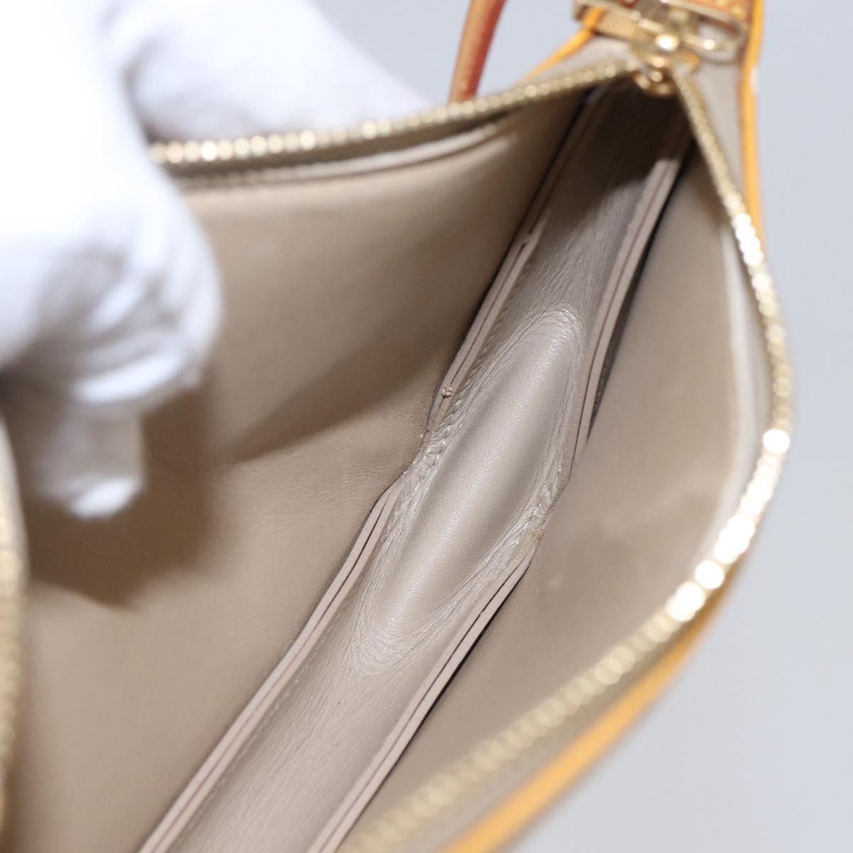 LOUIS VUITTON Monogram Vernis Lexington Pouch Beige M91010 LV Auth BA6412