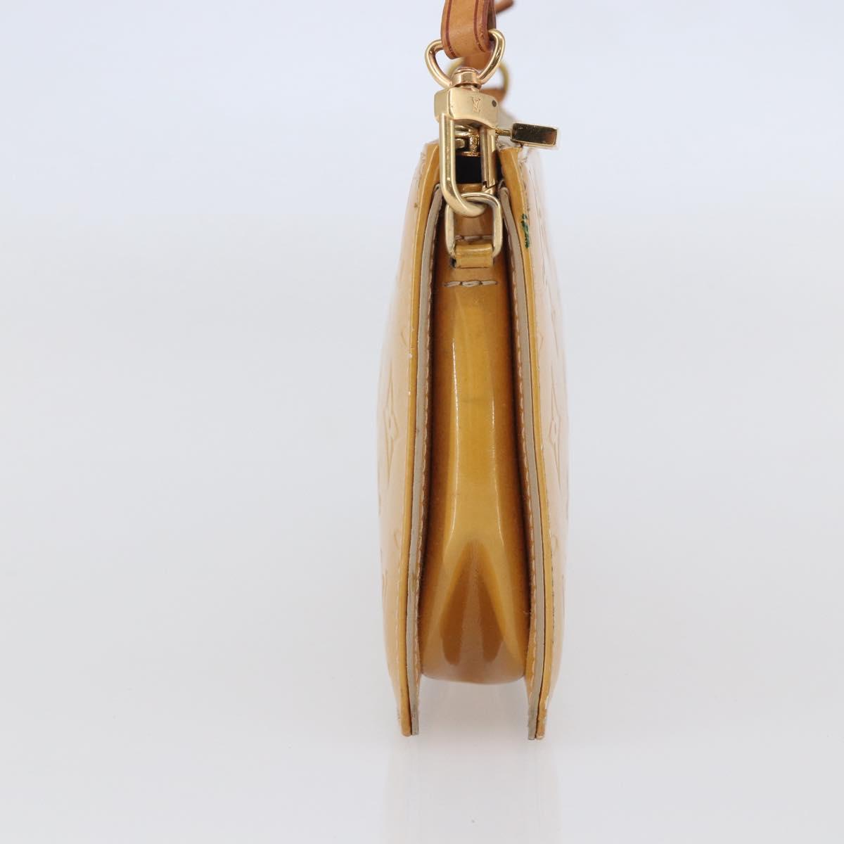 LOUIS VUITTON Monogram Vernis Lexington Pouch Beige M91010 LV Auth BA6412