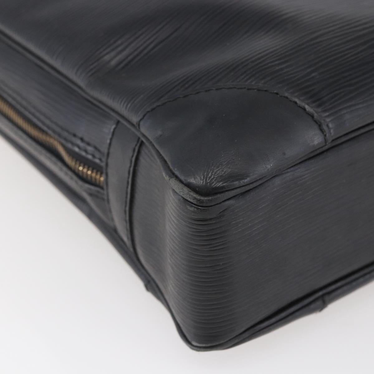 LOUIS VUITTON Epi Porte Documents Voyage Business Bag Black M54472 Auth BA6415