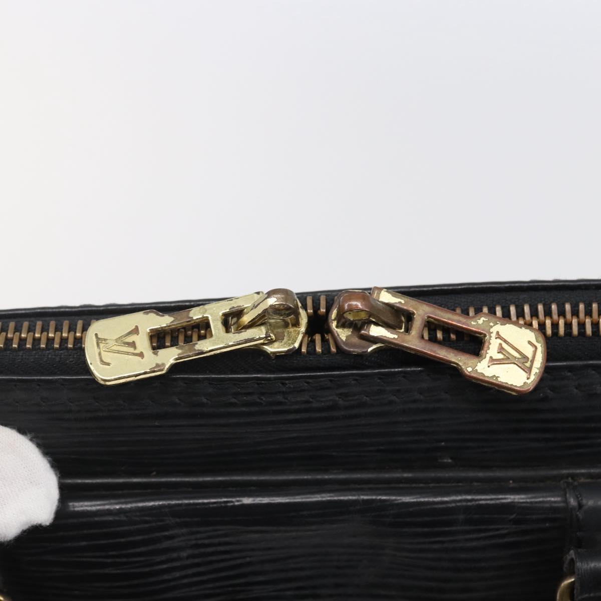LOUIS VUITTON Epi Porte Documents Voyage Business Bag Black M54472 Auth BA6415