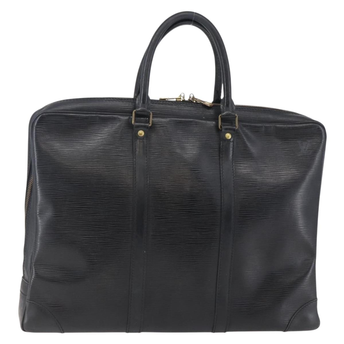 LOUIS VUITTON Epi Porte Documents Voyage Business Bag Black M54472 Auth BA6415
