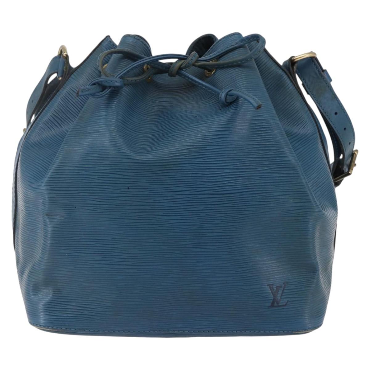 LOUIS VUITTON Epi Petit Noe Shoulder Bag Blue M44105 LV Auth BA6420