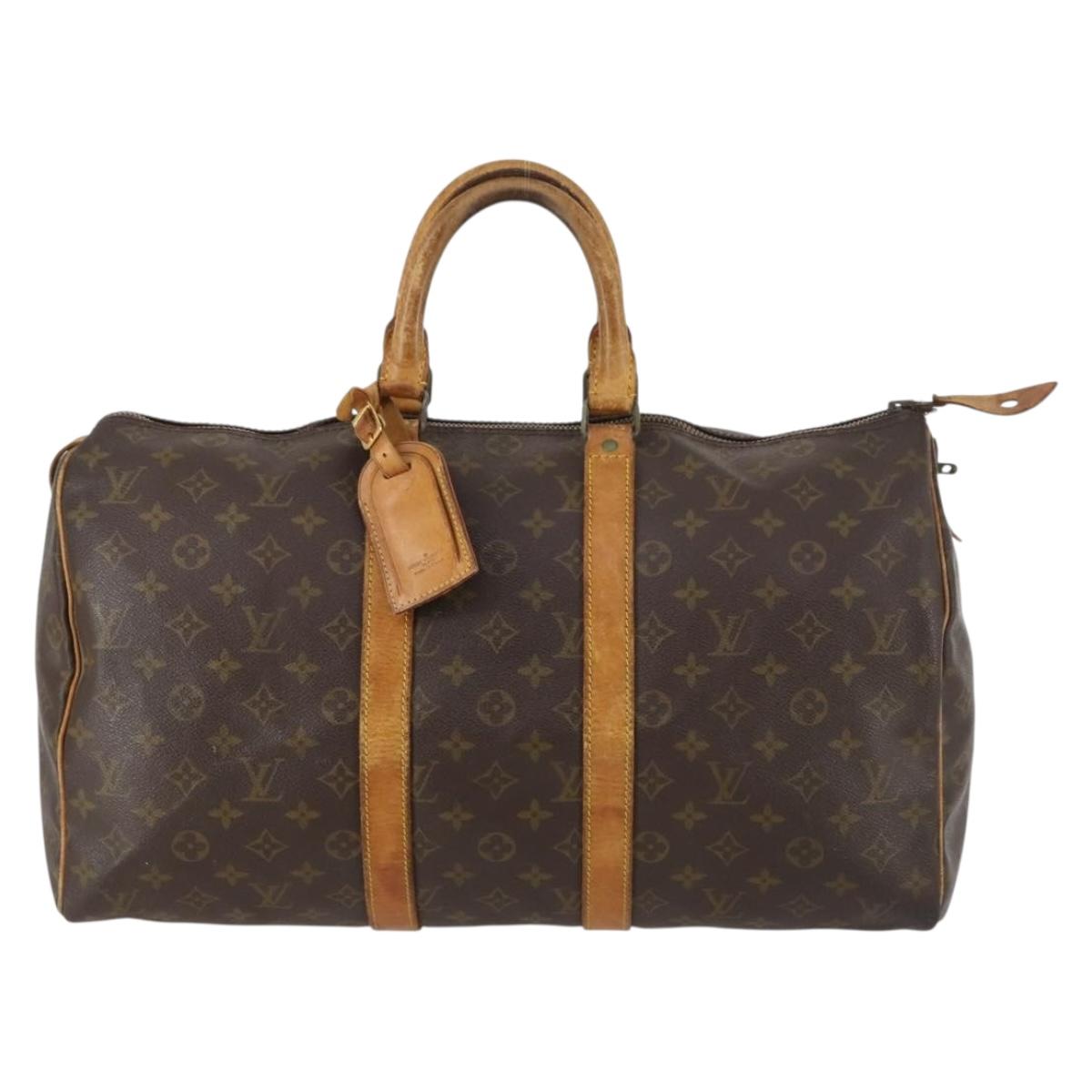 LOUIS VUITTON Monogram Keepall 45 Boston Bag M41428 LV Auth BA6425