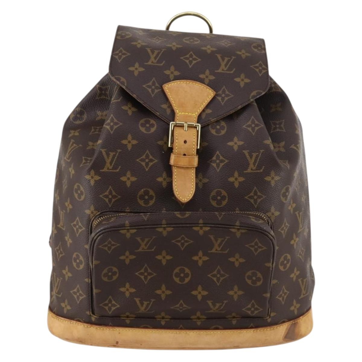 LOUIS VUITTON Monogram Montsouris GM Backpack M51135 LV Auth BA6427