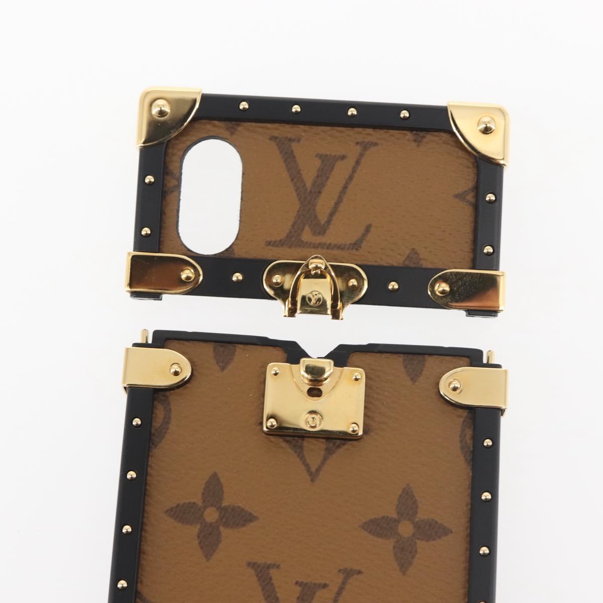 LOUIS VUITTON Reverse iPhoneX/iPhoneXS Eye Trunk iPhone Case M62619 Auth BA6432