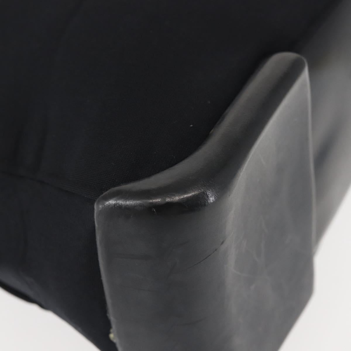 PRADA Tote Bag Nylon Black Silver Auth BA6439