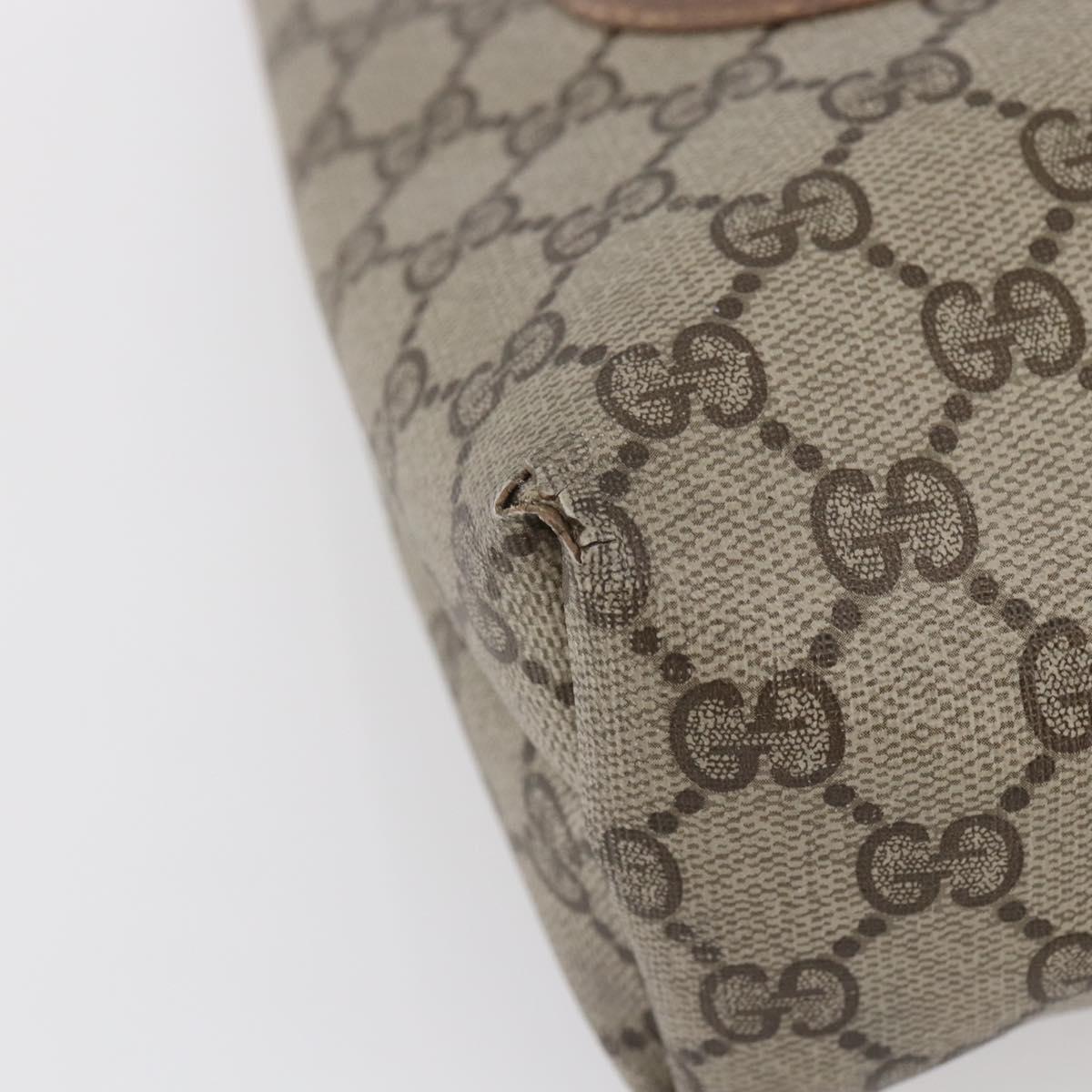 GUCCI GG Supreme Web Sherry Line Tote Bag PVC Beige Gold 39 02 003 Auth BA6448