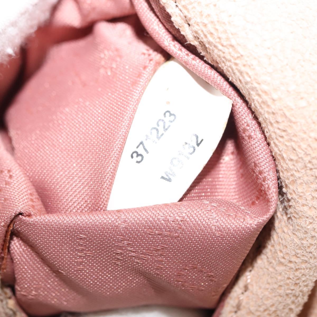 Stella MacCartney Chain Fabera Shoulder Bag Suede Pink Auth BA6451