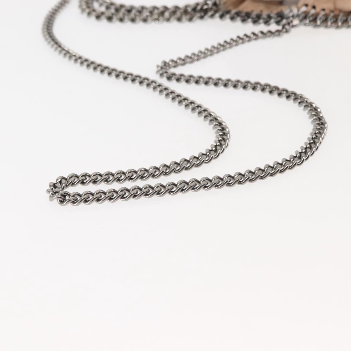 Stella MacCartney Chain Fabera Shoulder Bag Suede Pink Auth BA6451