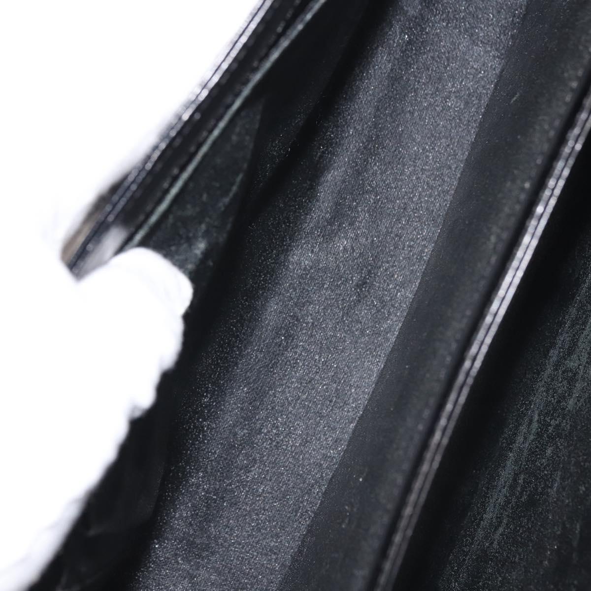 GIVENCHY Hand Bag Leather Black Gold Auth BA6452