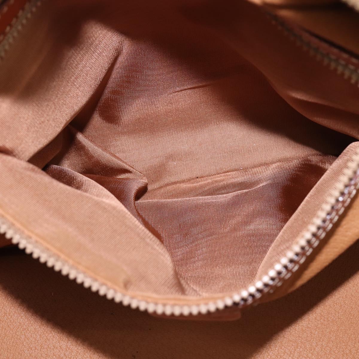 CELINE Macadam Canvas Hand Bag PVC Leather Brown Gold Auth BA6456