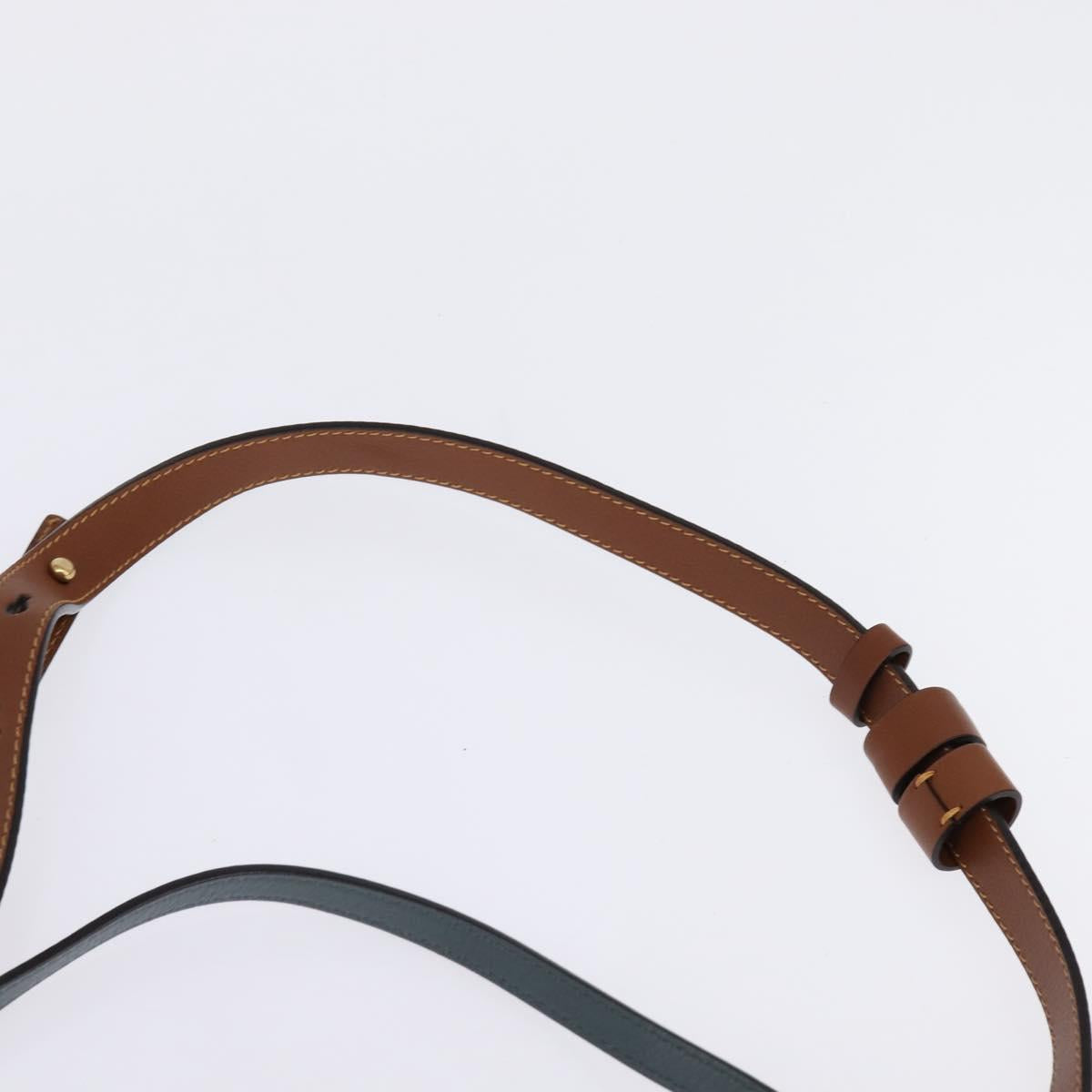 Chloe Shoulder Bag Leather Light Blue Gold Auth BA6462