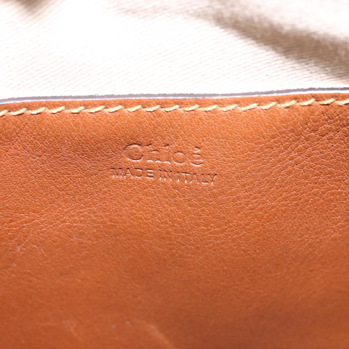 Chloe Shoulder Bag Leather Light Blue Gold Auth BA6462