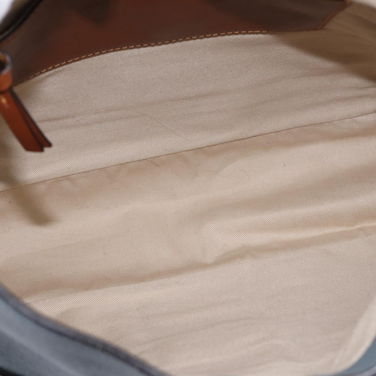 Chloe Shoulder Bag Leather Light Blue Gold Auth BA6462