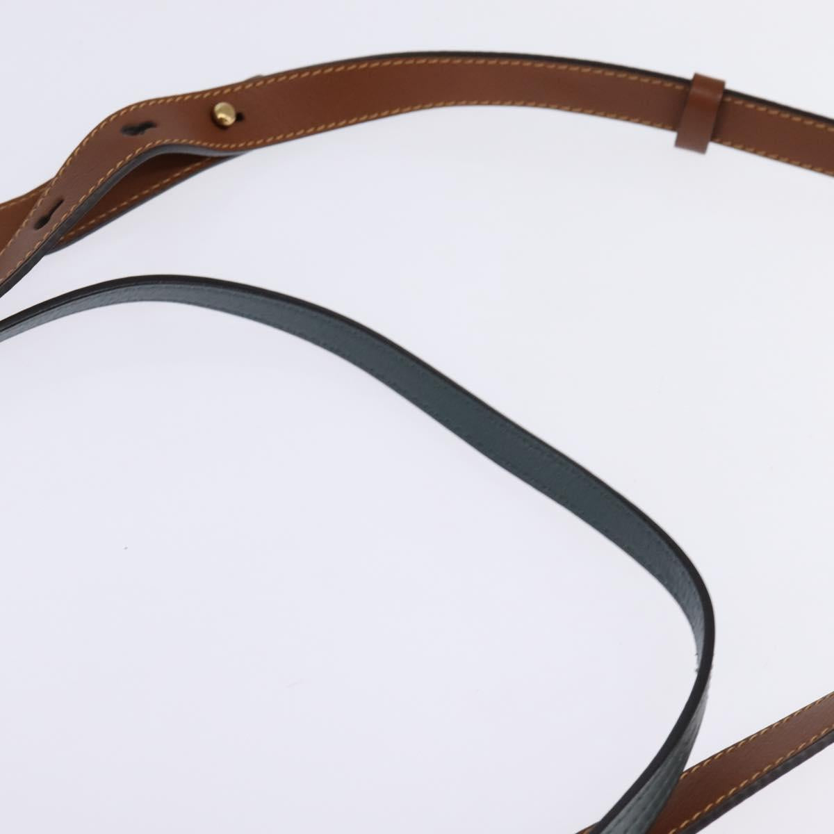 Chloe Shoulder Bag Leather Light Blue Gold Auth BA6462