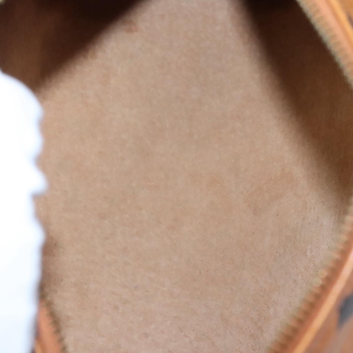 MCM Vicetos Logogram Shoulder Bag PVC Leather Brown Gold Auth BA647