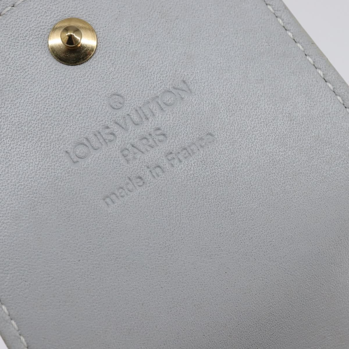 LOUIS VUITTON Monogram Vernis Green Cigarette Case Gris LV Auth BA6481