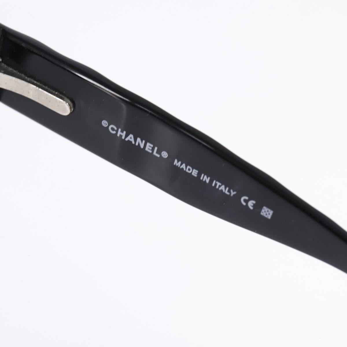 CHANEL Sunglasses plastic Black CC Auth BA6483