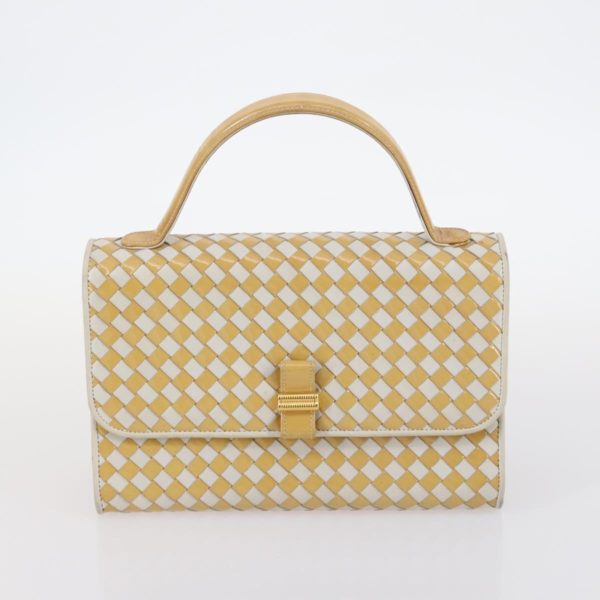 BALLY Bag Canvas Leather 3Set Black Beige Auth BA6489