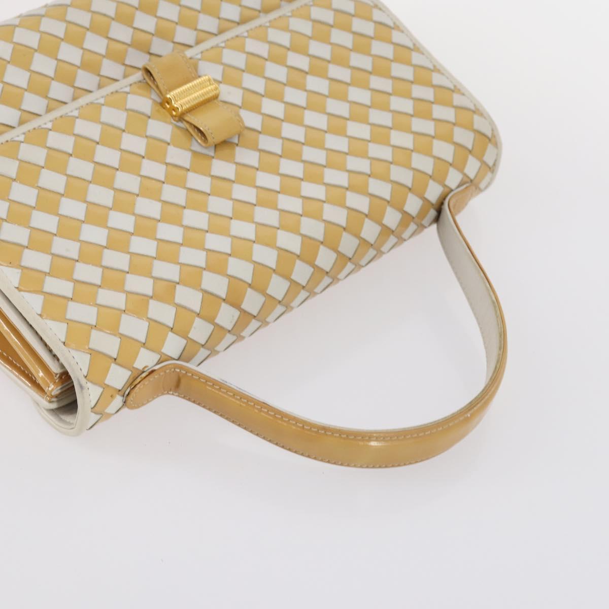 BALLY Bag Canvas Leather 3Set Black Beige Auth BA6489