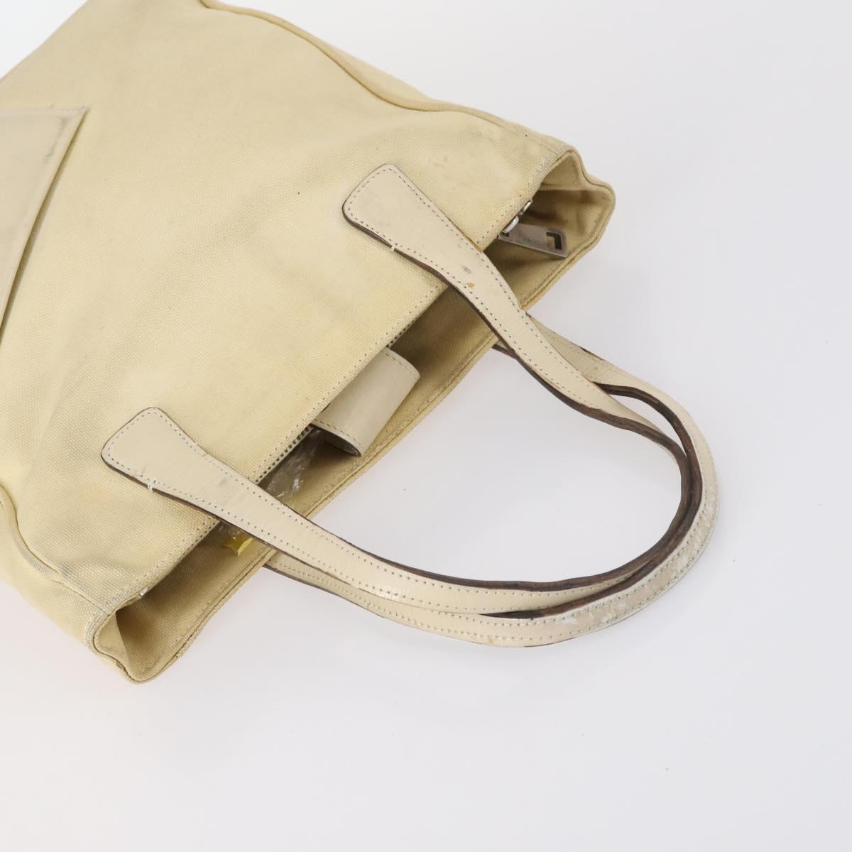 BALLY Bag Canvas Leather 3Set Black Beige Auth BA6489