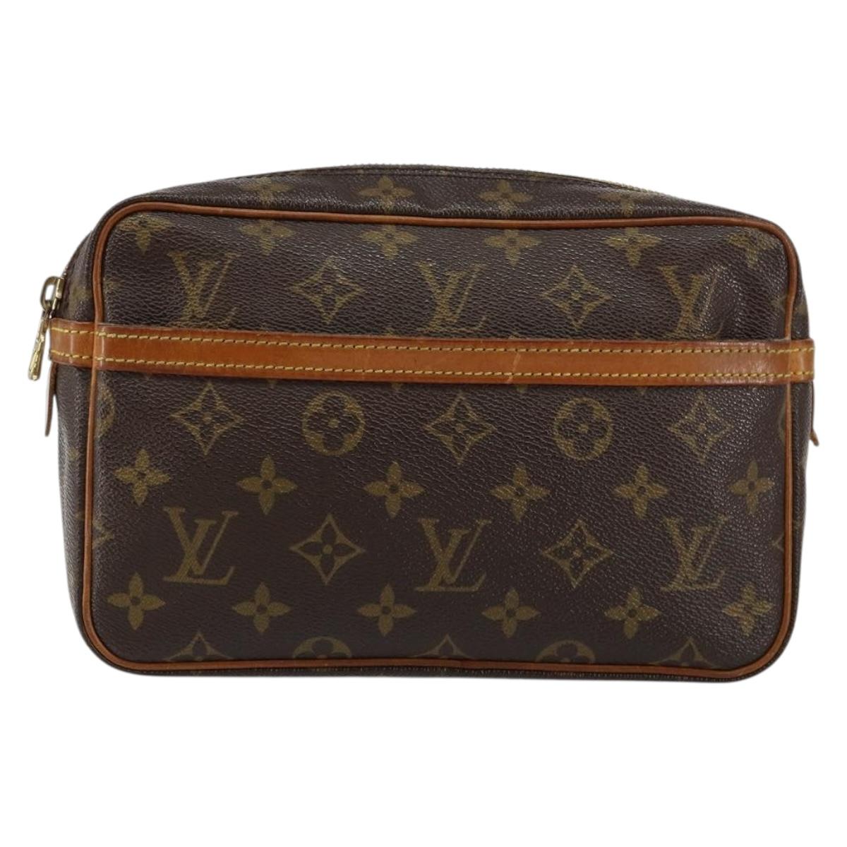 LOUIS VUITTON Monogram Compiegne 23 Clutch Bag M51847 LV Auth BA6497