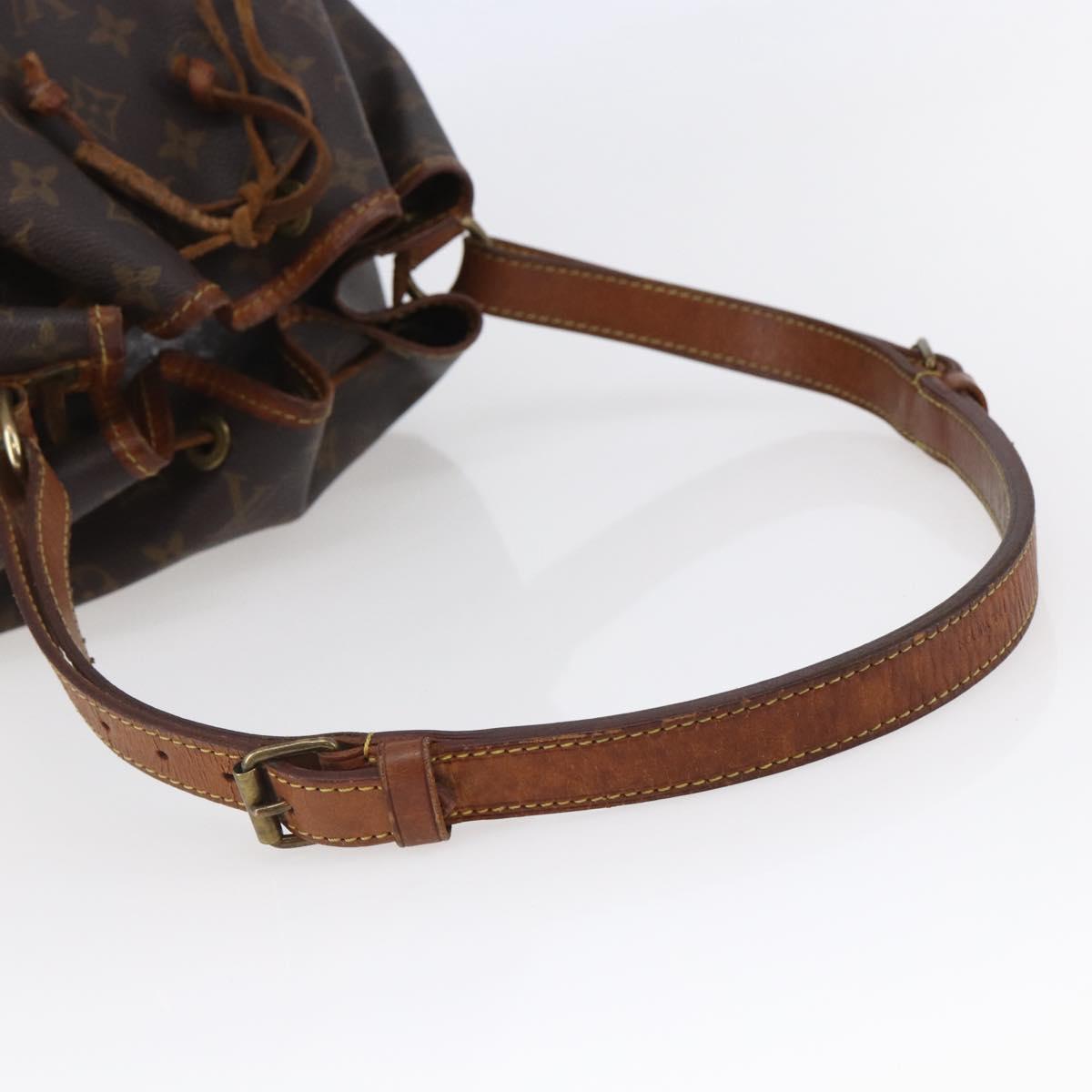 LOUIS VUITTON Monogram Petit Noe Shoulder Bag M42226 LV Auth BA6508