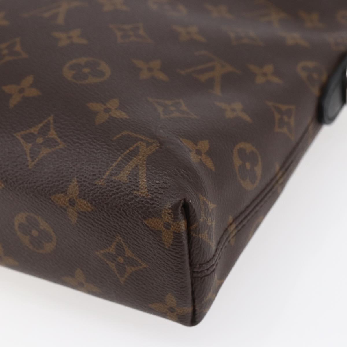 LOUIS VUITTON Macassar Porte DocumentsJules Bag Black M54019 Auth BA6512