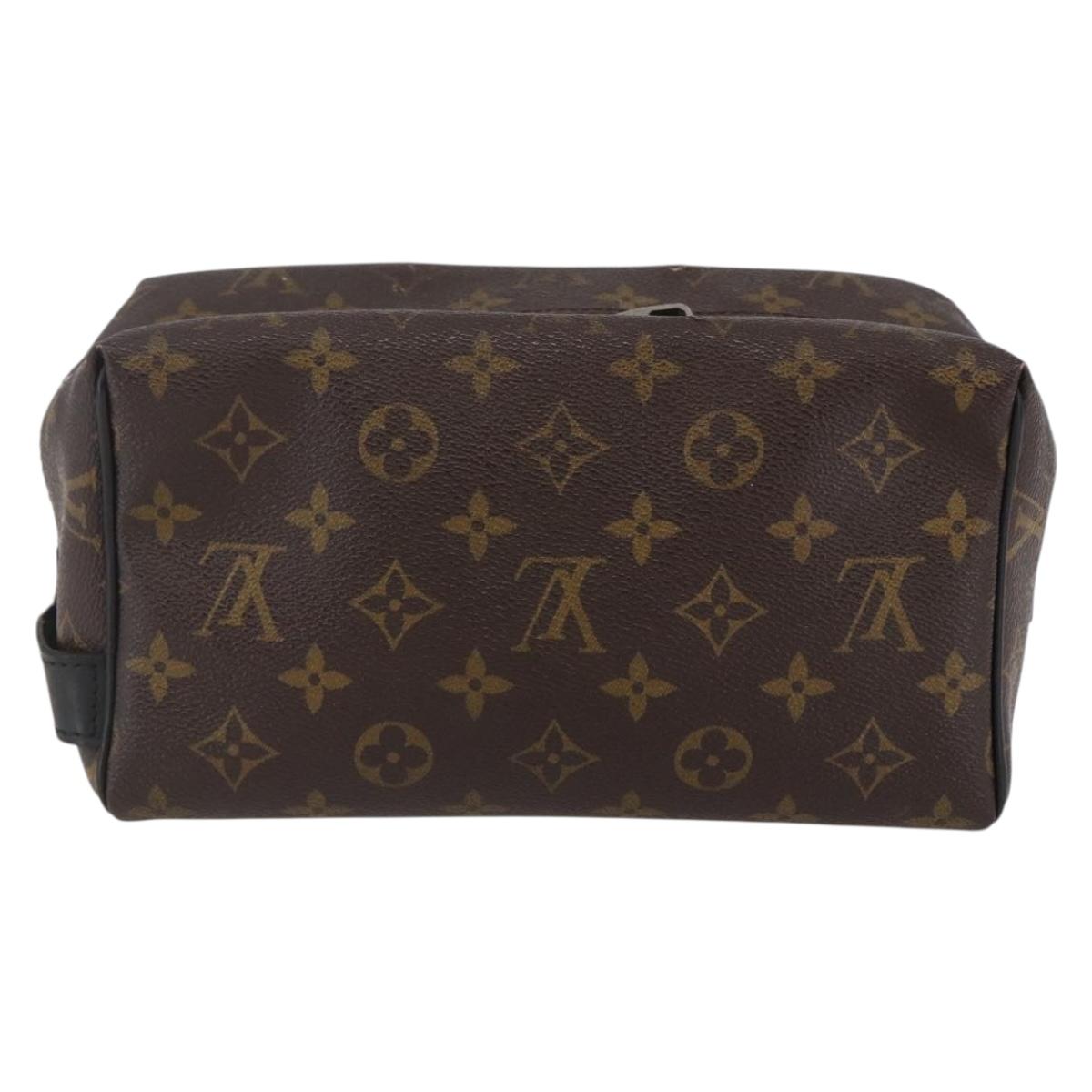 LOUIS VUITTON Monogram Macassar Trousse Toilette Bag M40378 LV Auth BA6513