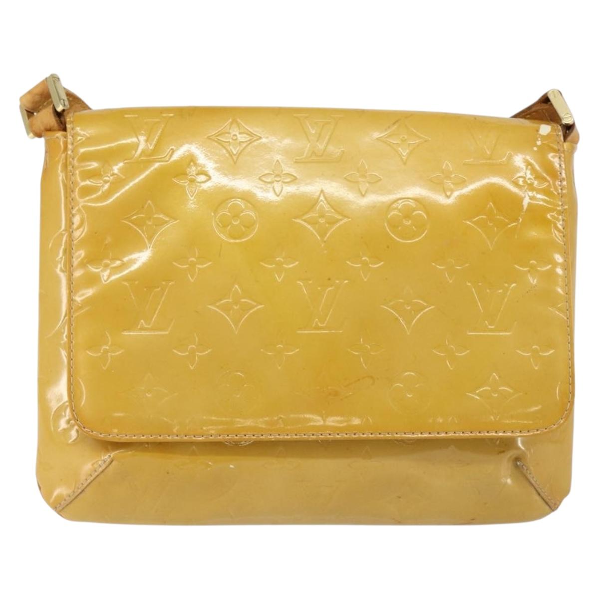 LOUIS VUITTON Monogram Vernis Thompson Street Bag Beige M91301 LV Auth BA6514