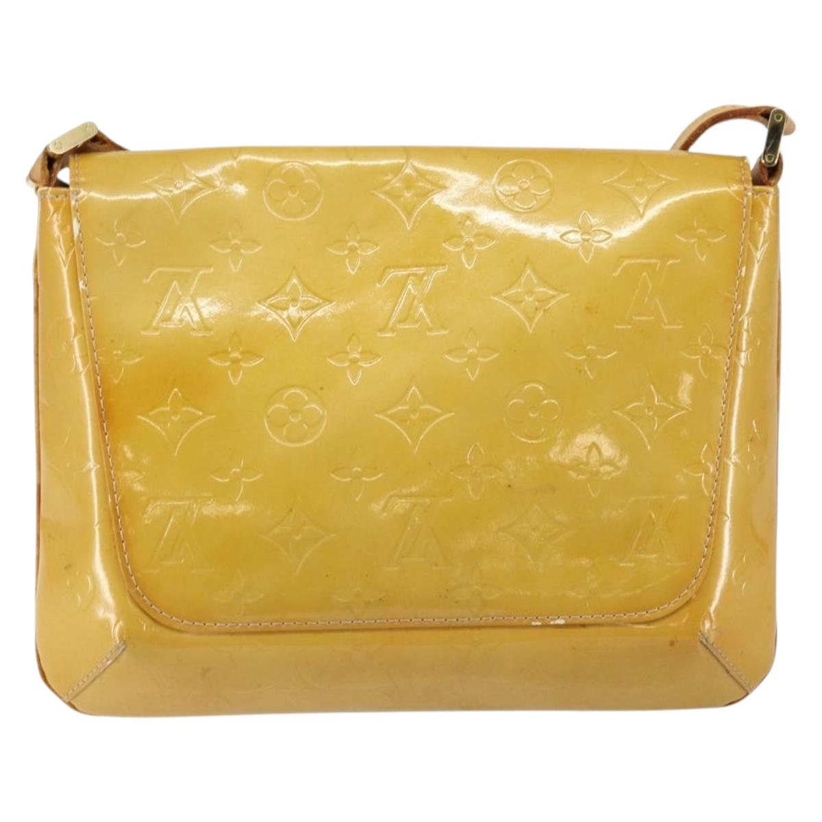 LOUIS VUITTON Monogram Vernis Thompson Street Bag Beige M91301 LV Auth BA6514