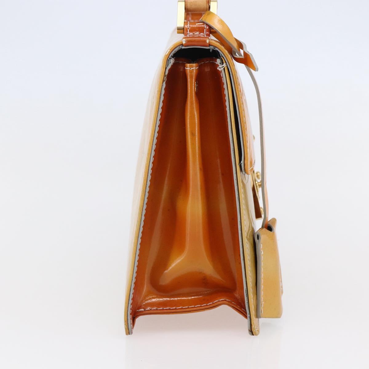 LOUIS VUITTON Monogram Vernis Spring Street Hand Bag Gris M91029 LV Auth BA6515