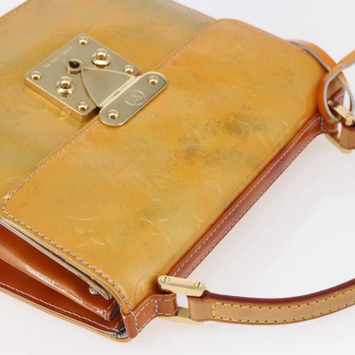 LOUIS VUITTON Monogram Vernis Spring Street Hand Bag Gris M91029 LV Auth BA6515