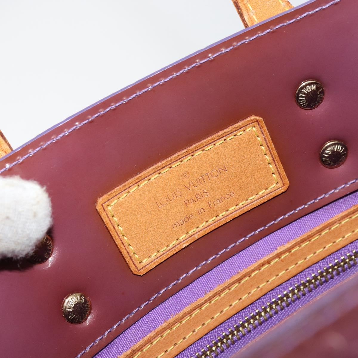 LOUIS VUITTON Monogram Vernis Reade PM Hand Bag Purple Viole M93578 Auth BA6516