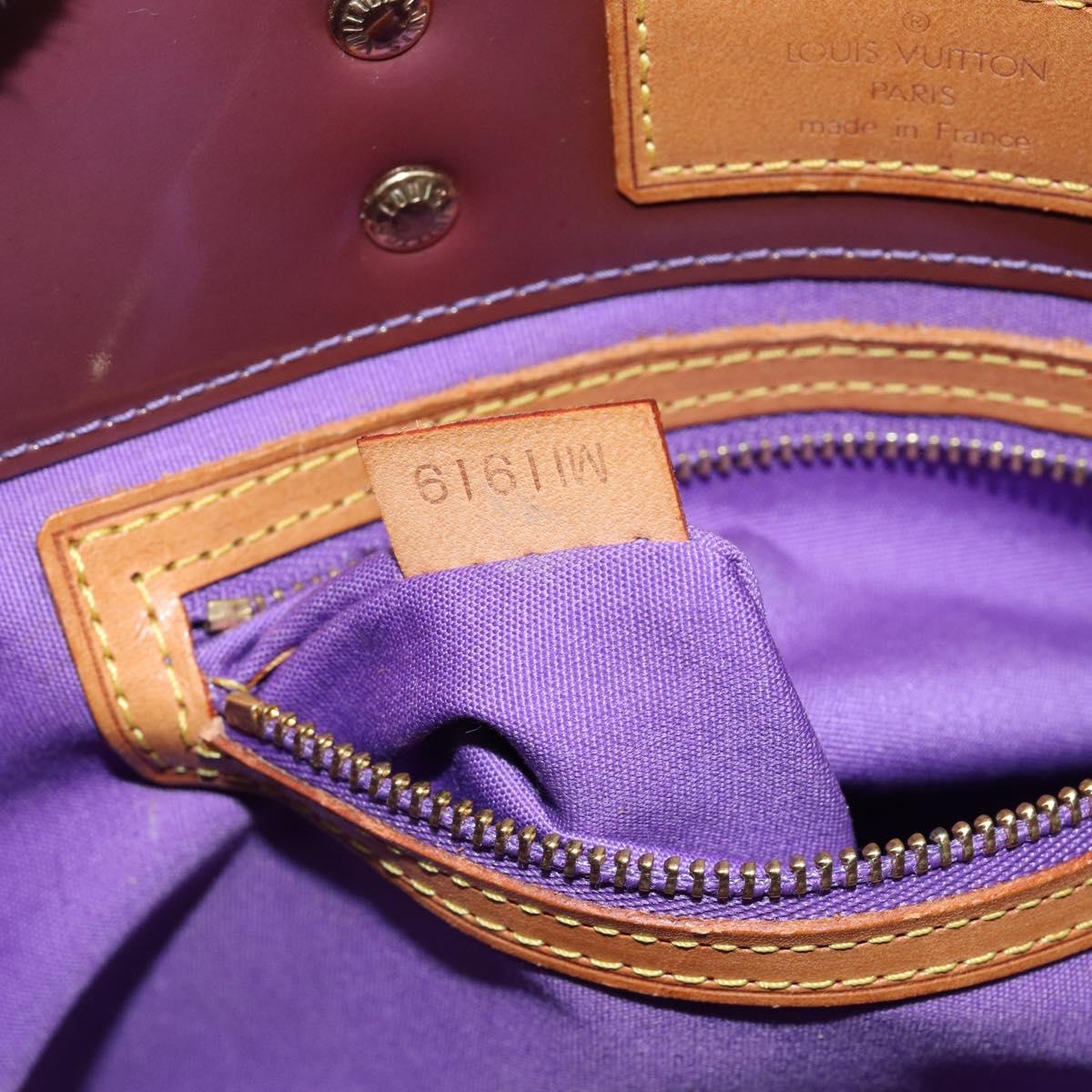 LOUIS VUITTON Monogram Vernis Reade PM Hand Bag Purple Viole M93578 Auth BA6516