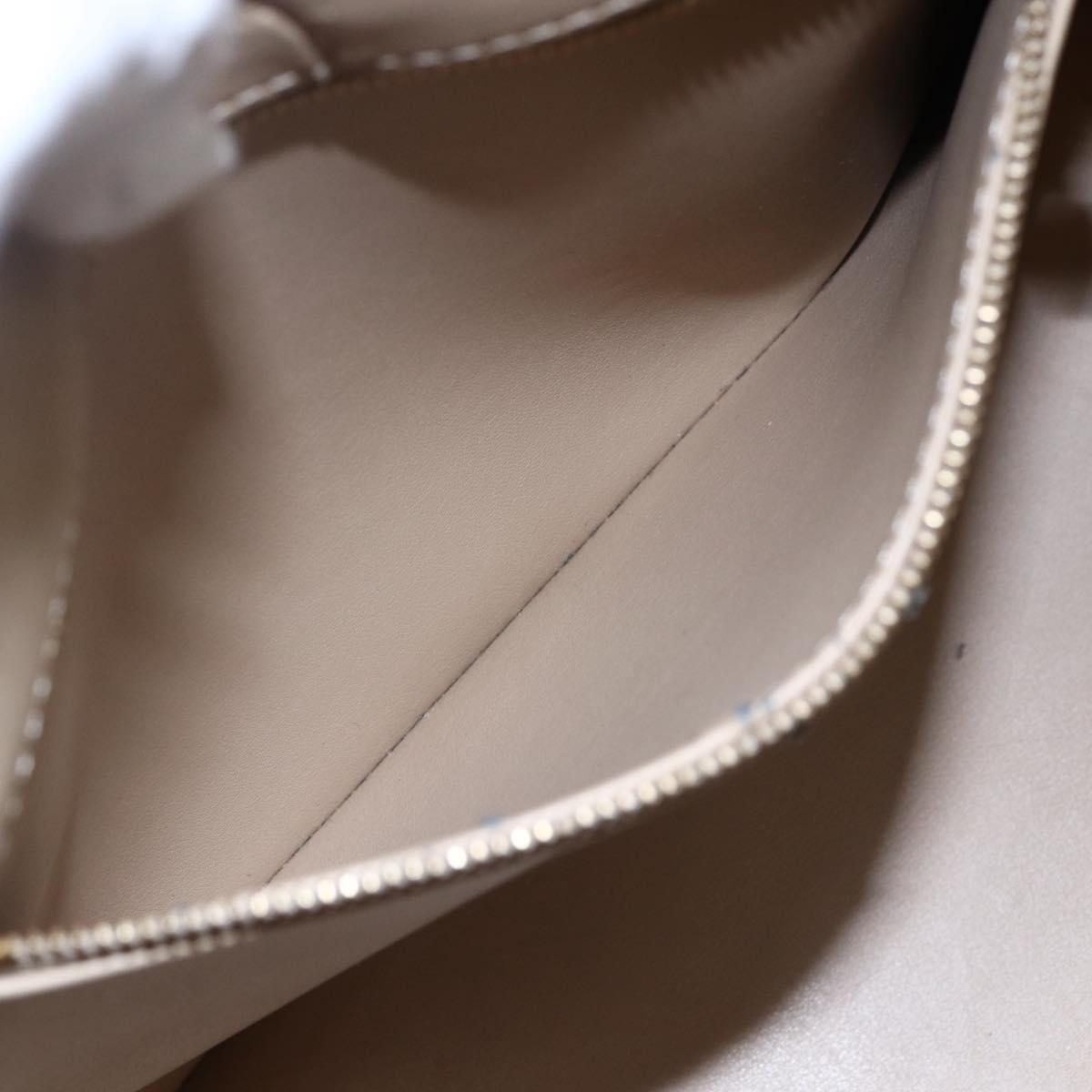 LOUIS VUITTON Monogram Vernis Houston Hand Bag Beige M91004 LV Auth BA6518