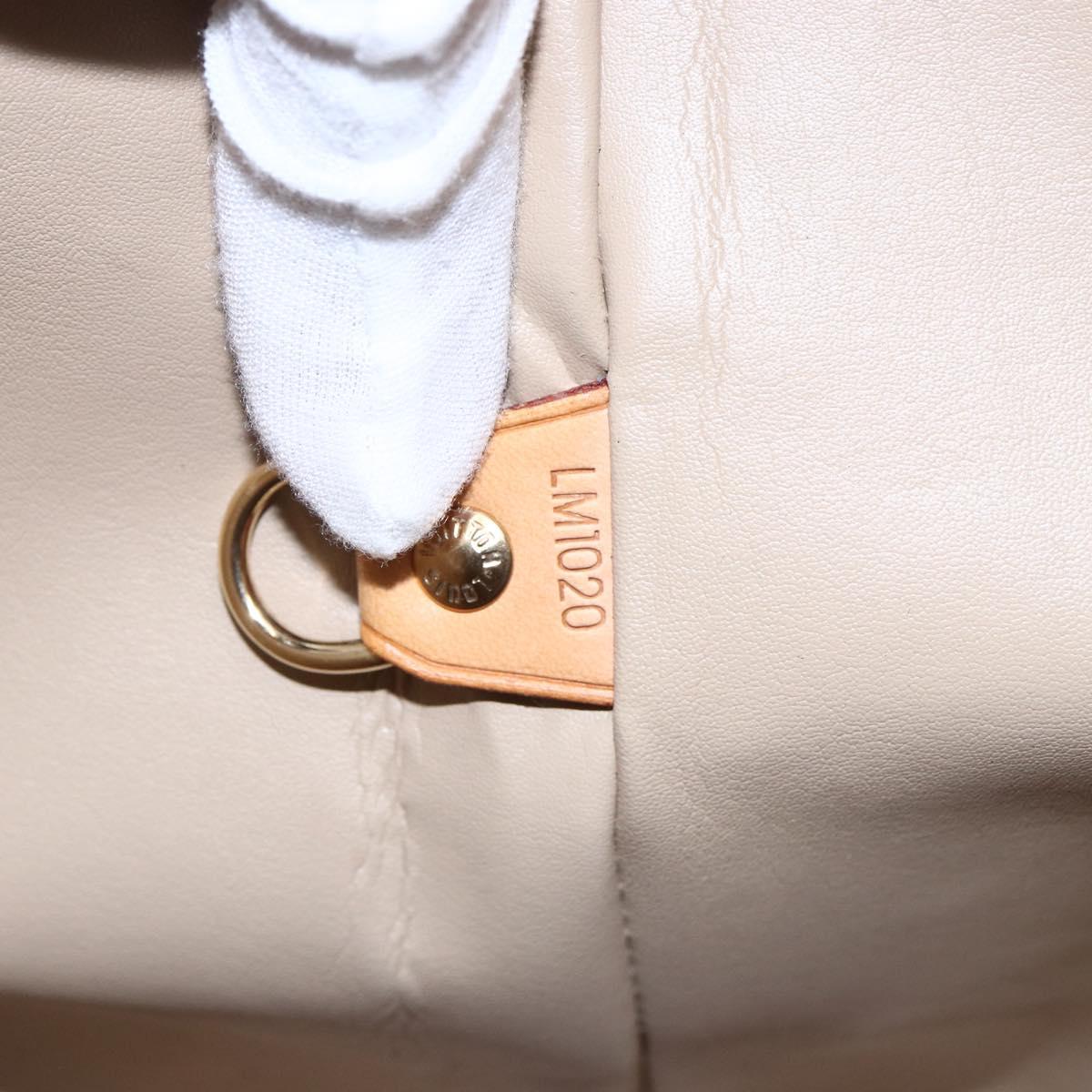 LOUIS VUITTON Monogram Vernis Houston Hand Bag Beige M91004 LV Auth BA6518