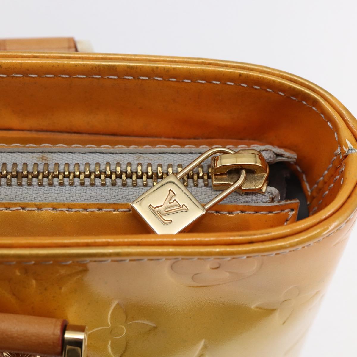 LOUIS VUITTON Monogram Vernis Houston Hand Bag Gris M91053 LV Auth BA6519