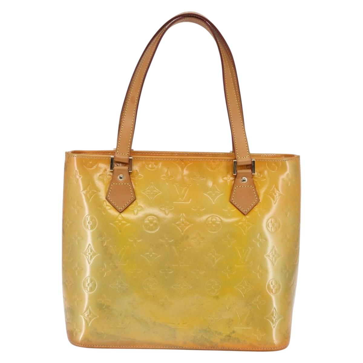 LOUIS VUITTON Monogram Vernis Houston Hand Bag Gris M91053 LV Auth BA6519