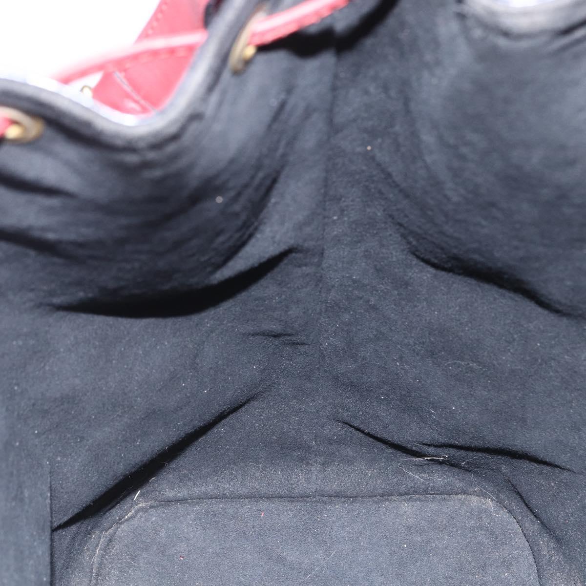 LOUIS VUITTON Epi Noe Shoulder Bag Bicolor Black Red M44017 LV Auth BA6524