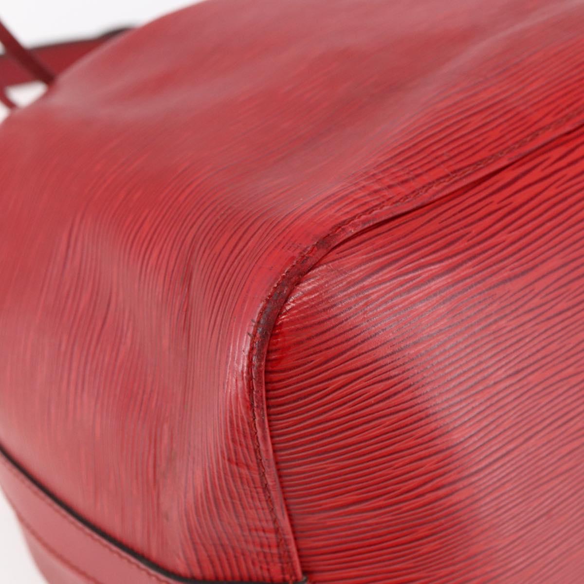 LOUIS VUITTON Epi Petit Noe Shoulder Bag Red M44107 LV Auth BA6525