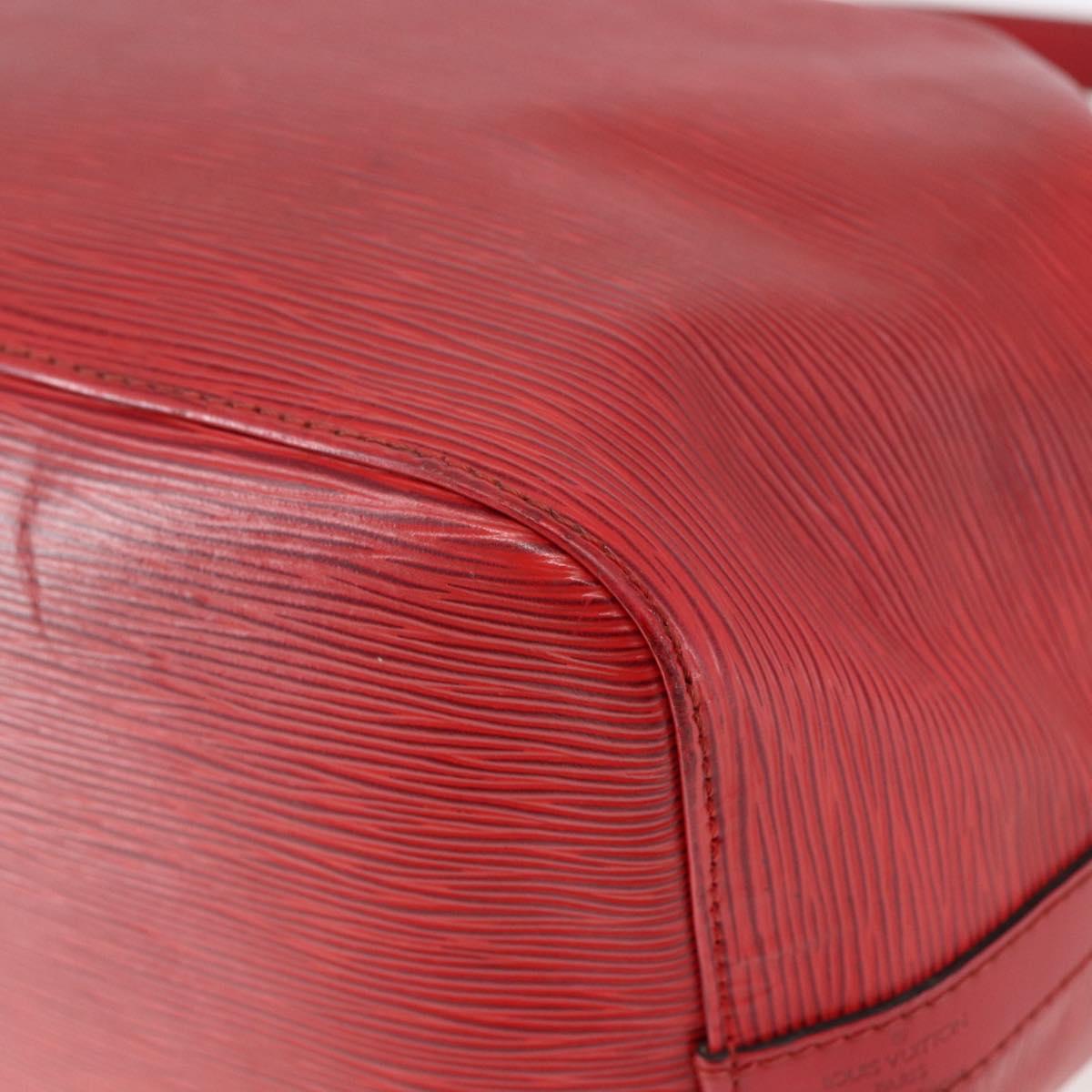 LOUIS VUITTON Epi Petit Noe Shoulder Bag Red M44107 LV Auth BA6525